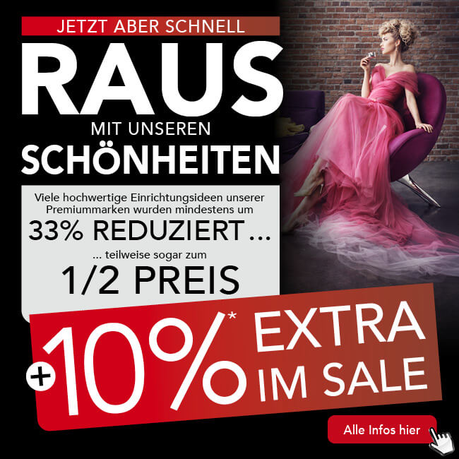 Jubiläumsrabatte in der Wohnfabrik AKtuelle Werbung
